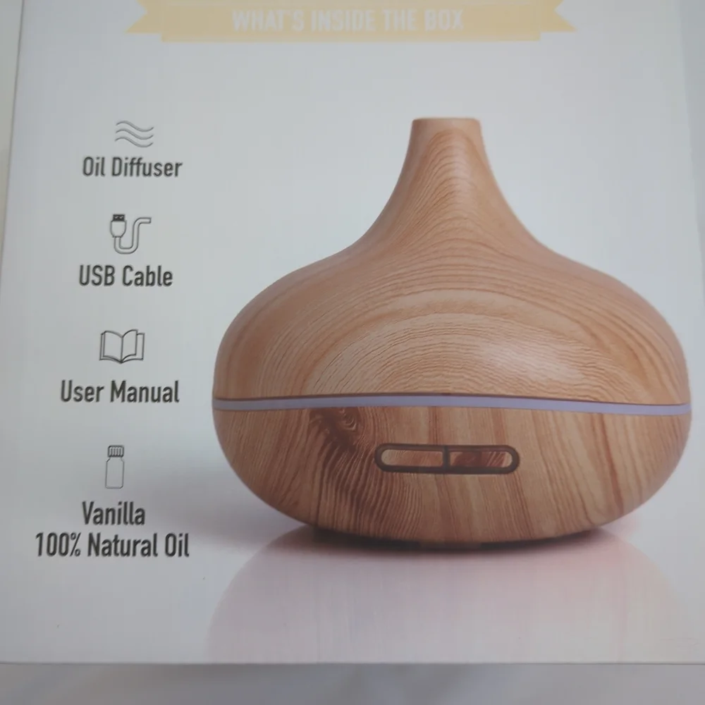 The Alpine Wood Grain Aroma Diffuser - Light Brown